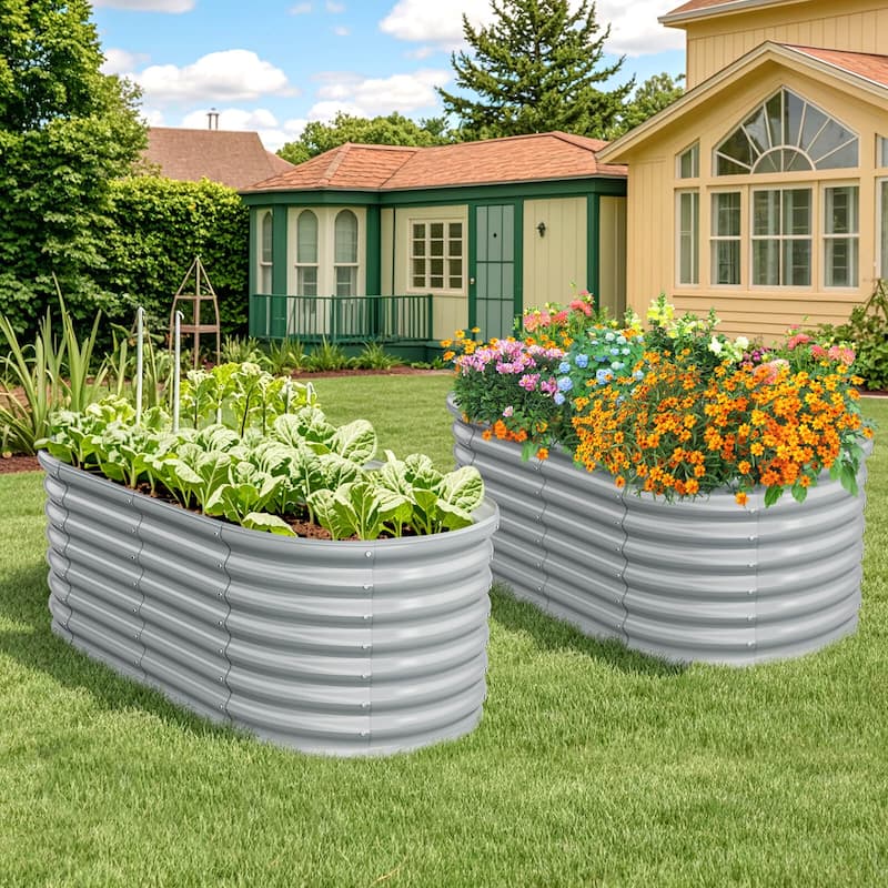 Costway 2 PCS Raised Garden Bed Kit Planter Raised Garden Boxes - See Details