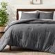 preview thumbnail 90 of 92, Bare Home Hypoallergenic Down Alternative Comforter Set Full - Heathered Grey