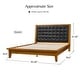 preview thumbnail 16 of 18, Leocadia Mid-century Modern Button-tufted Genuine Leather Solid Wood Platform Bed with Charging Ports by HULALA HOME