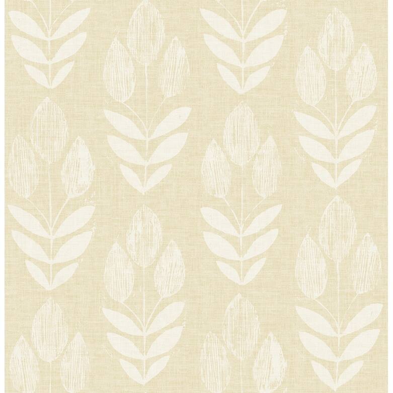 Chesapeake Garland Wheat Block Tulip Wallpaper - 20.5in x 396in x 0.025in