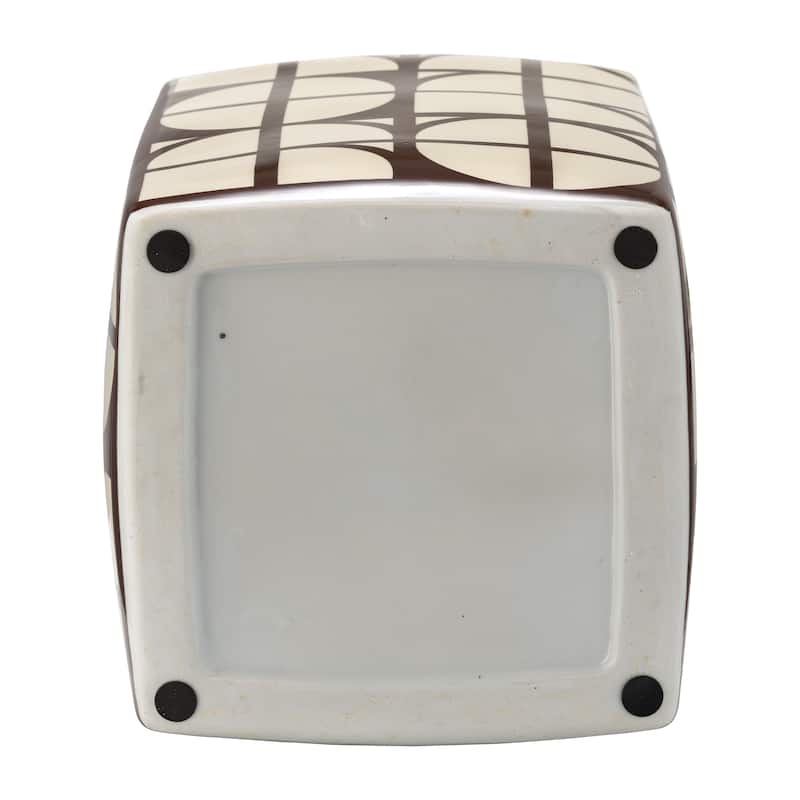 Sagebrook Home Ceramic Square Jar with Lid