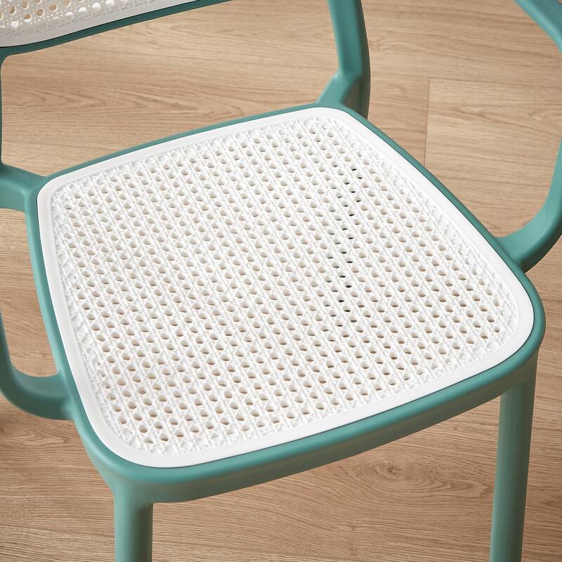 Art Leon Set of 2 Modern Stackable Indoor or Outdoor Dining Chair