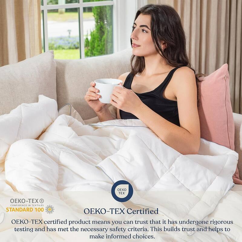 Delara 3IN1 Duvet Insert, Down Alternative Filled Organic Cotton Shell