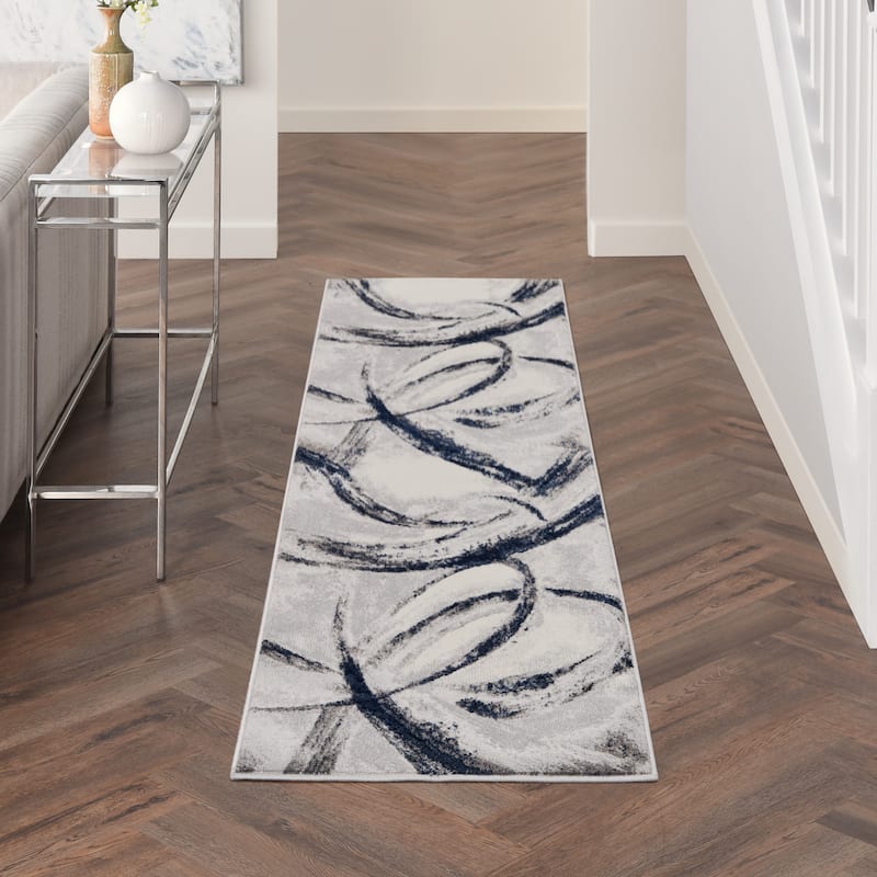 Nourison Brushstrokes Indoor only Abstract Area Rug