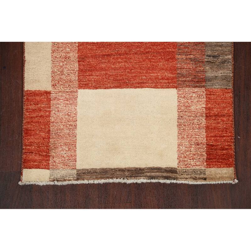 Modern Gabbeh Kashkoli Oriental Area Rug Wool Handmade Foyer Carpet - 2'7" x 3'8"