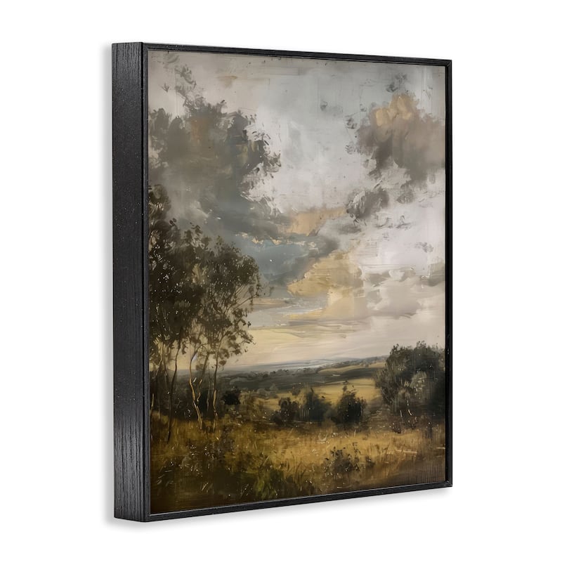 Stupell Rural Meadow at Dawn Framed Giclee Art Design By LSR Creative Studio