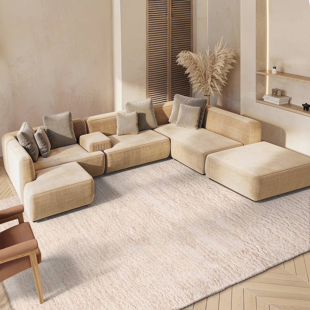 SAFAVIEH Handmade Casablanca Shag Ceferina Wool Rug
