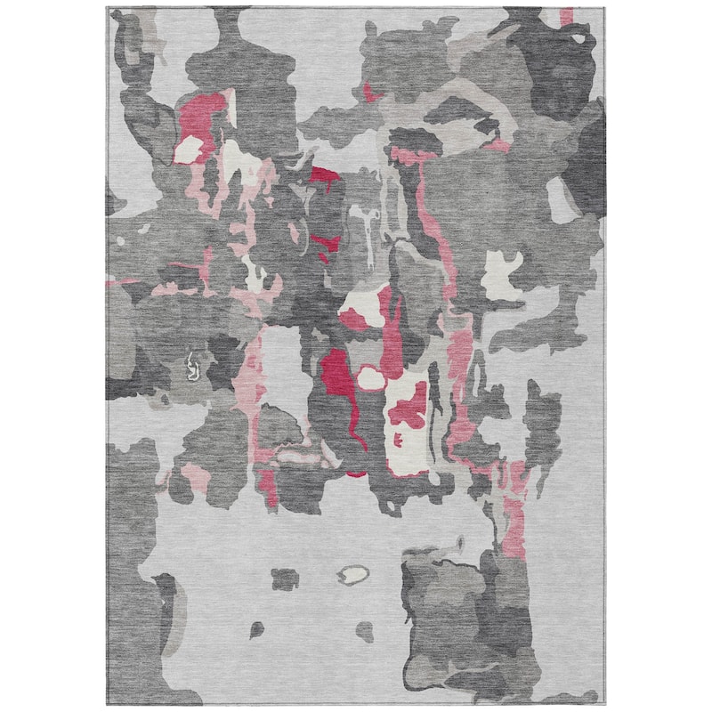Machine Washable Indoor/ Outdoor Abstract Glam Chantille Rug