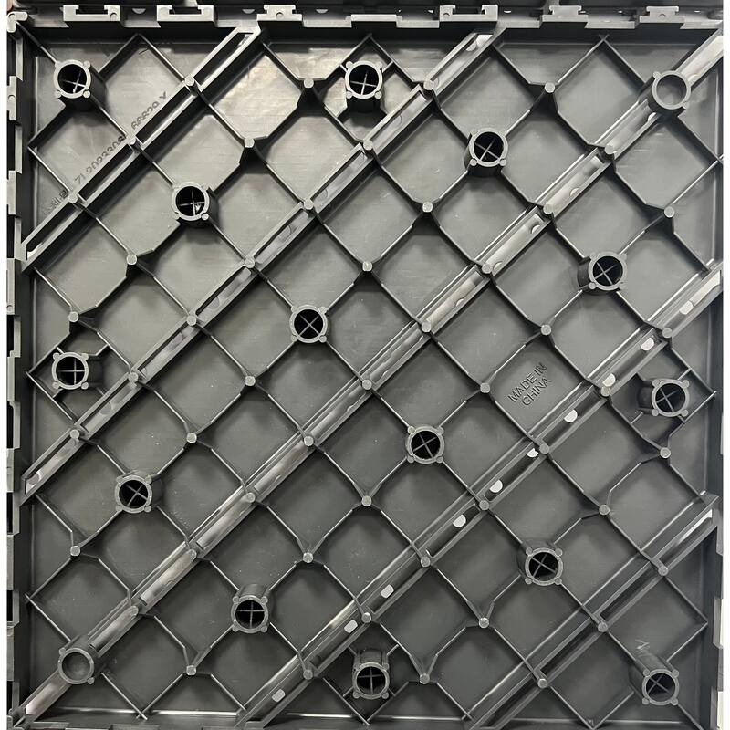 Plastic interlocking decking tiles, 44 packs of terrace decking tiles, 12 inches x 12 inches waterproof for all-weather use