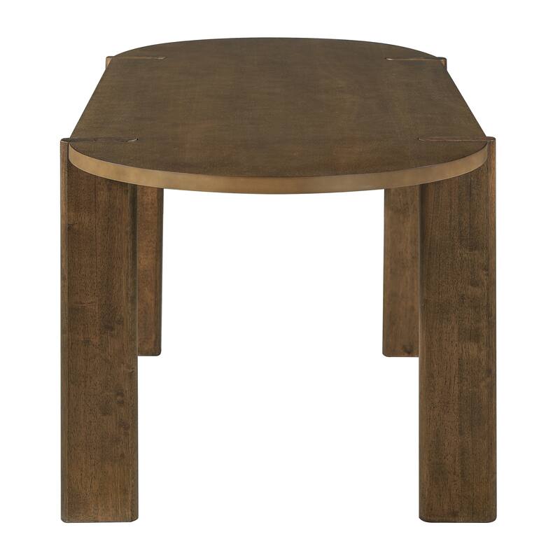 Christopher Knight Home - 7-Piece Mid-Century Modern Walnut Dining Set with Solid Wood Oval Dining Table and Cushioned Chairs