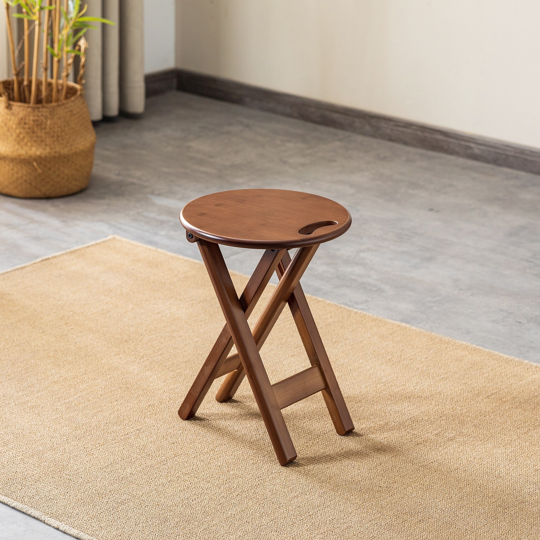 Creative Folding Stool, Thickened Solid Wooden Bench, Mini