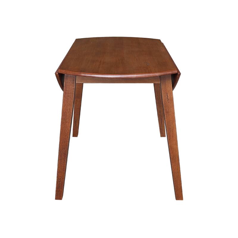 42 in. Solid Wood Round Dual Drop Leaf Table
