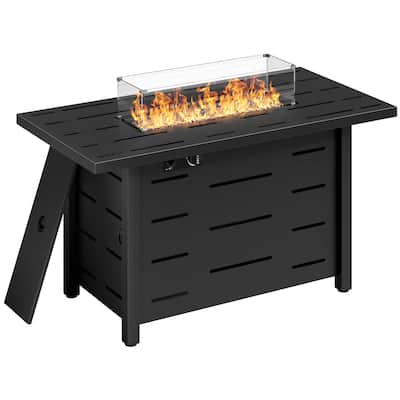 Futzca Propane Fire Pit 50000 BUT Outdoor Gas Fire Table with Lid