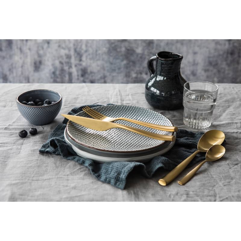 Mepra Arte Flatware Set - 20-Pieces - Ice Gold