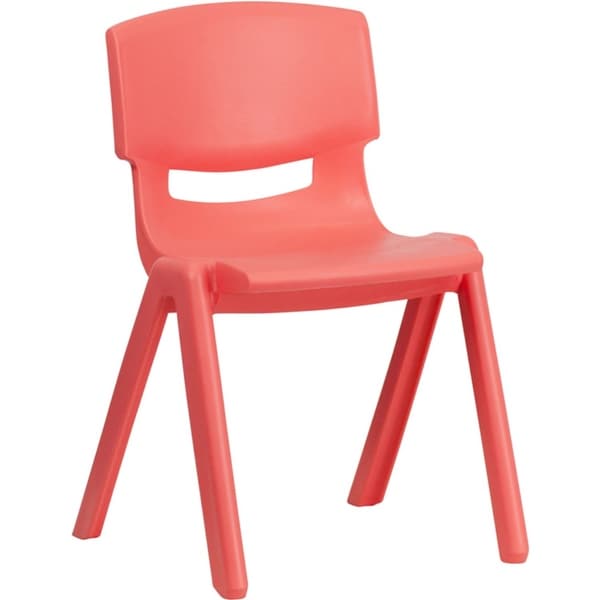 Offex Red Plastic Stackable School Chair with 13.25'' Seat Height