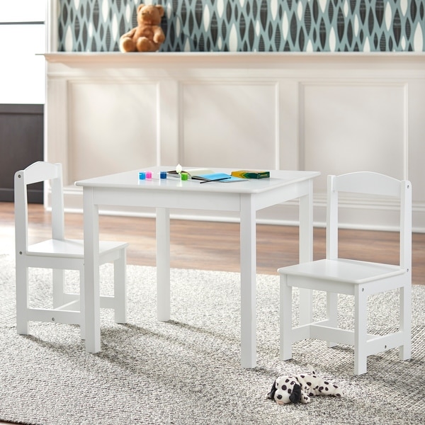 Simple Living White 3-piece Hayden Kids Table/Chair Set. Opens flyout.