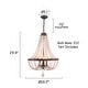 preview thumbnail 12 of 23, Oaks Aura Farmhouse Candle Style 4-Light Wood Ceiling Light Bohemia Beaded Wood Chandelier