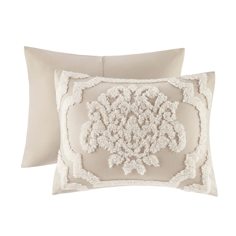 Madison Park Aeriela Tufted Cotton Chenille Damask Comforter Set