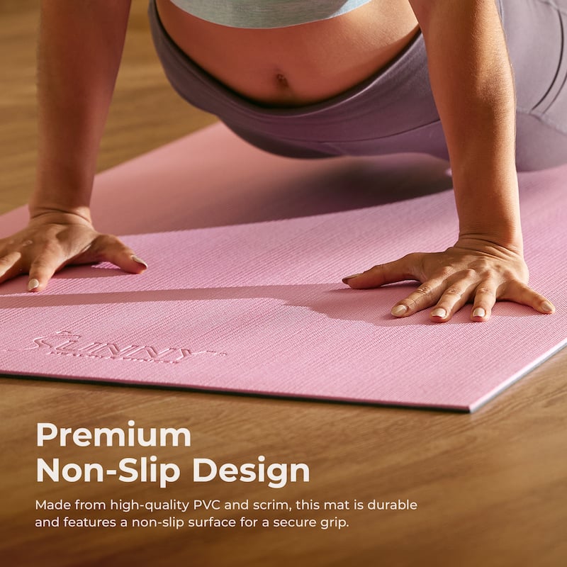 Anti-Slip Dual Color Exercise Yoga Mat EM02-PK - Pink - 71 IN x 24 IN x 0.24