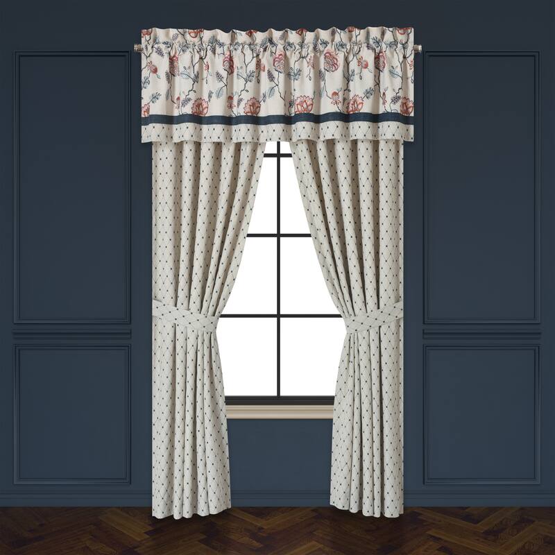 J. Queen New York Parkview Window Straight Valance - Navy