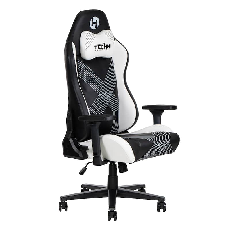 150°Reclining Mechanism Comfort Edge White Gaming Chair,Heavy Duty Steel Base