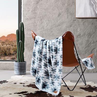 Wrangler Printed Ultra Soft Plush Fleece Throw Blanket.