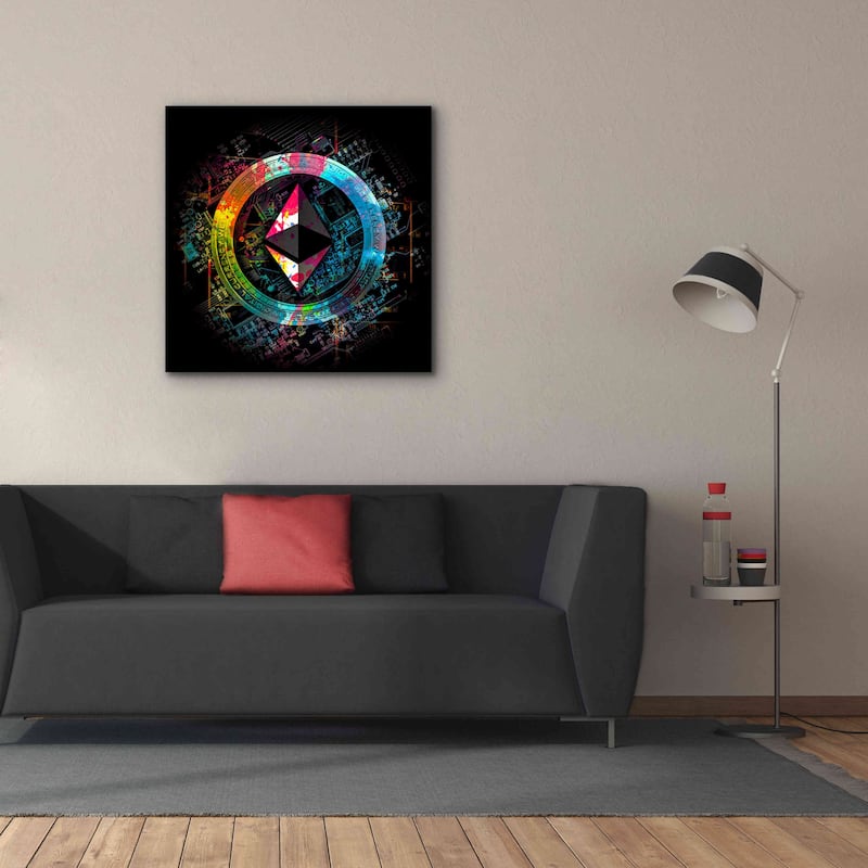 Epic Graffiti 'Ethereum Crypto Power' by Epic Portfolio Giclee Canvas Wall Art