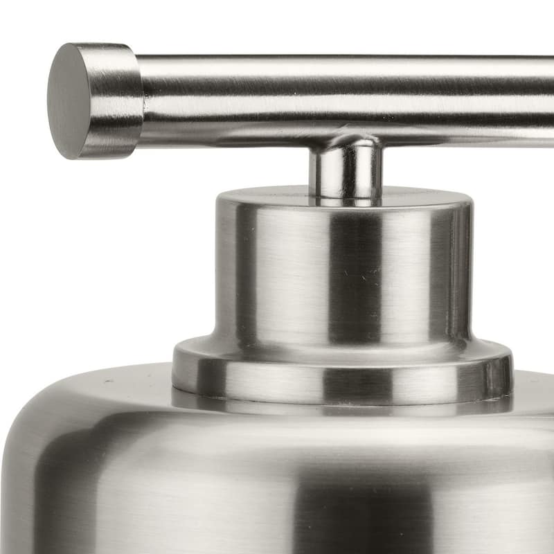 Beckner Collection Four-Light Brushed Nickel Clear Glass Urban Industrial Bath Light - 33.75 in x 6.37 in x 8.37 in