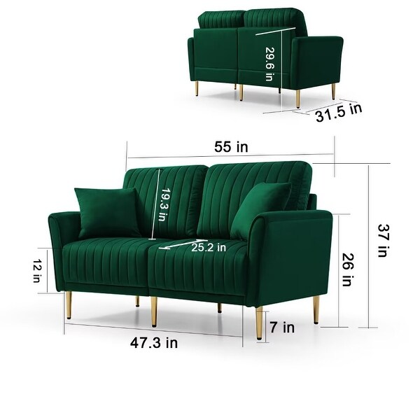 Velvet couch cushions top