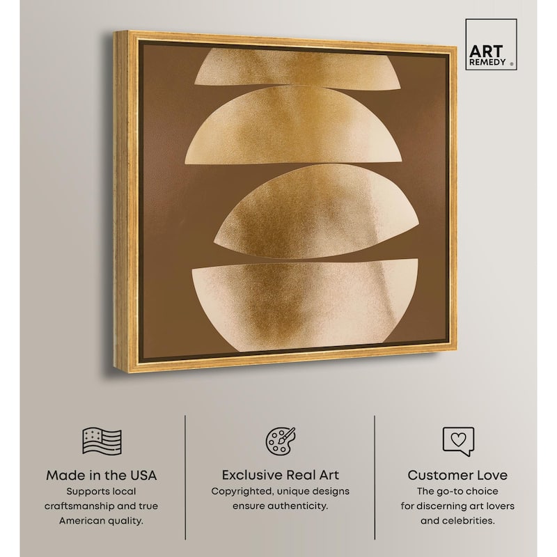 Golden Crescents II Canvas by Art Remedy