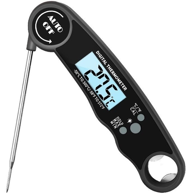 Powlaken Instant Read Meat Thermometer for Kitchen Cooking, Ultra Fast  Precise Waterproof Digital Food Thermometer with Backlight, Magnet and  Foldable