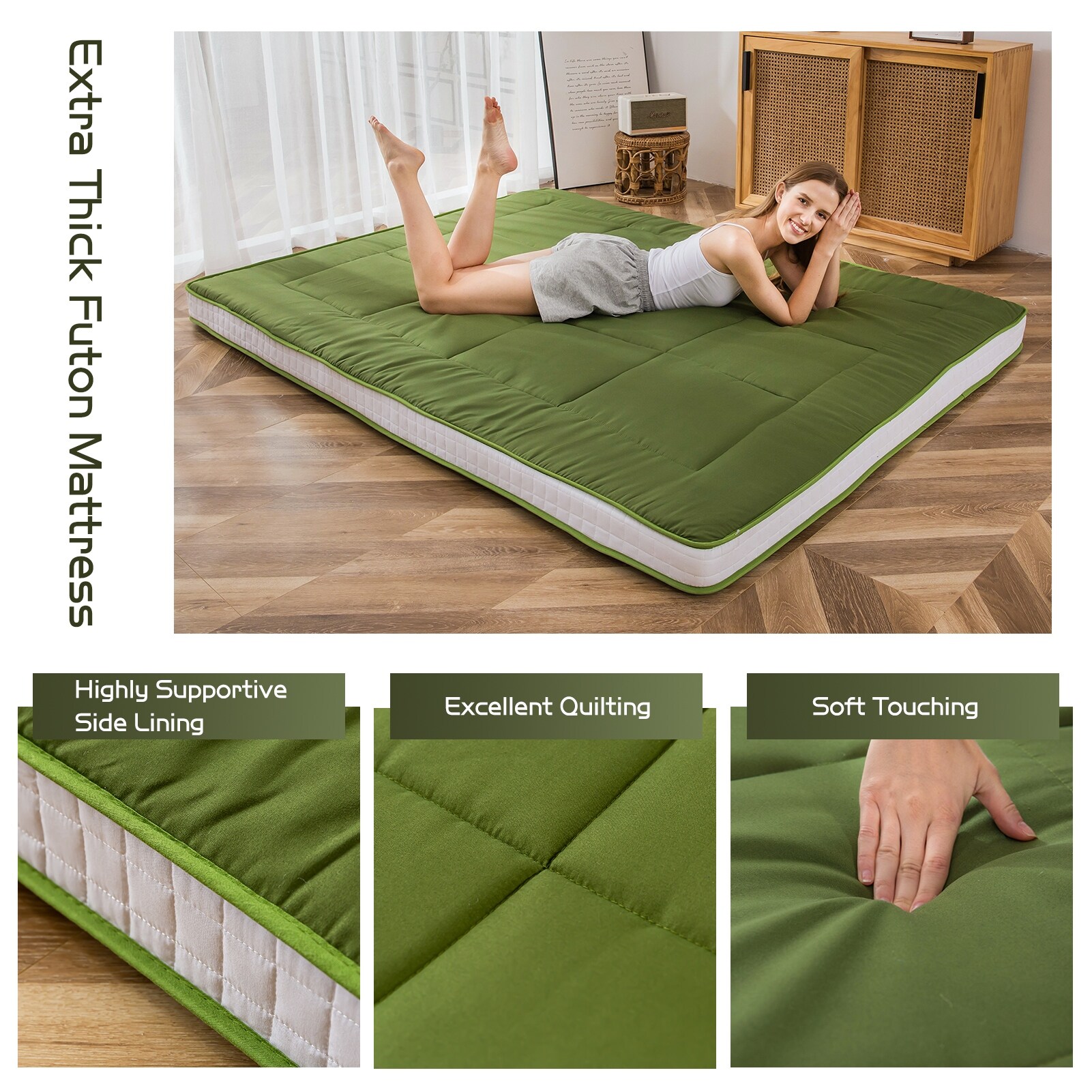 Futon-Mattress,-Padded-