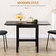 preview thumbnail 4 of 6, HOMCOM Folding Dining Table with Solid Wood Frame, Collapsible Drop Leaf Table for Small Spaces, Extendable Kitchen Table, Black