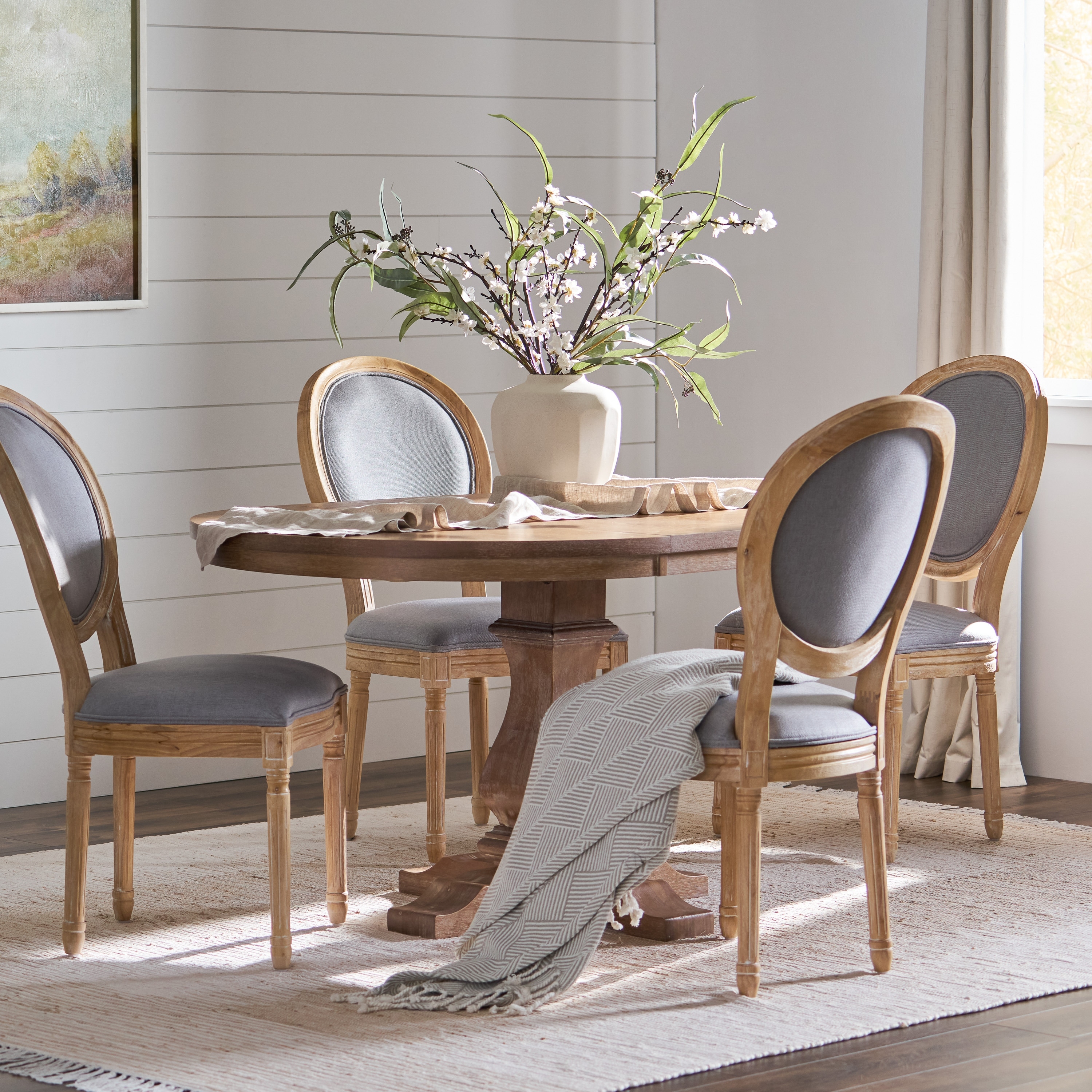 Orrin white oval dining table deals