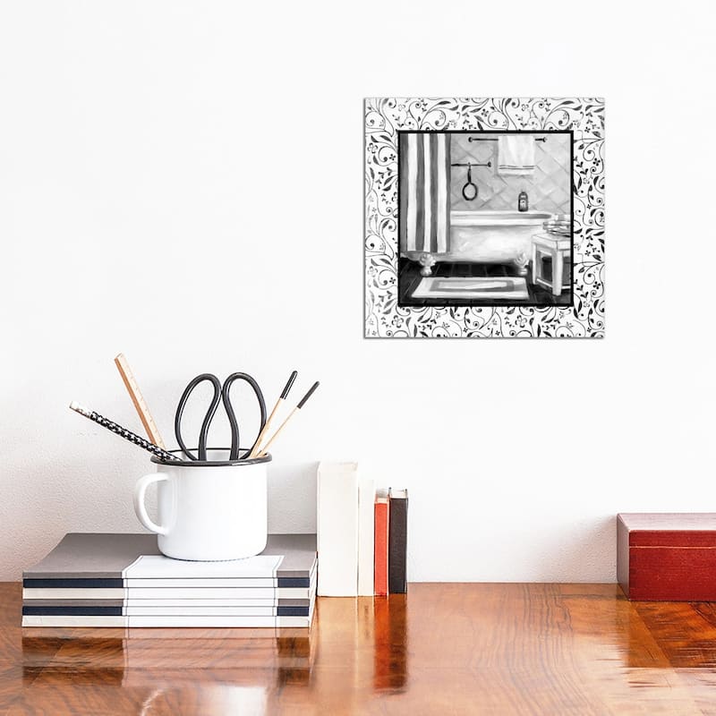 iCanvas "Black And White Bath I" by Carol Robinson Canvas Print - 12x12x1.5