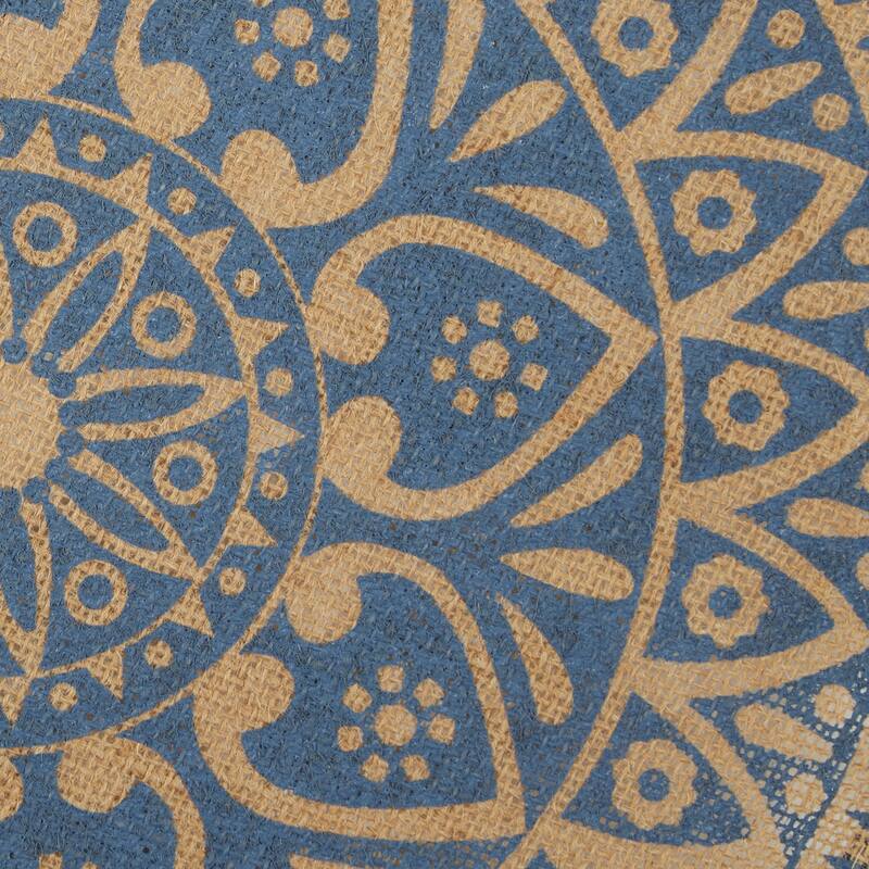 DII Block Print On Natural Round Jute Placemat (Set of 6)