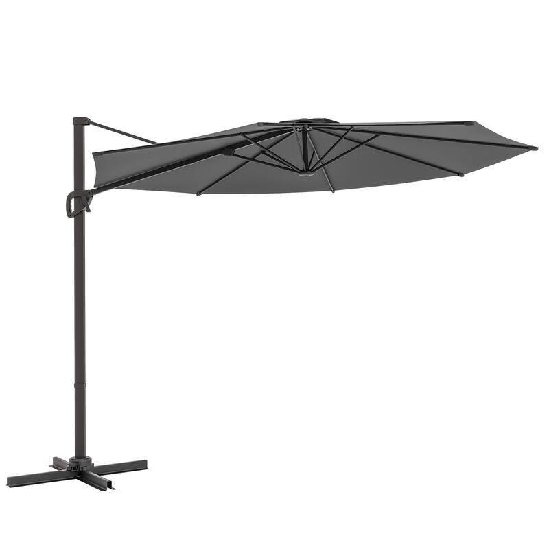 BONOSUKI Outdoor 10Ft Cantilever Offset Patio Umbrella, Hanging Market Umbrella