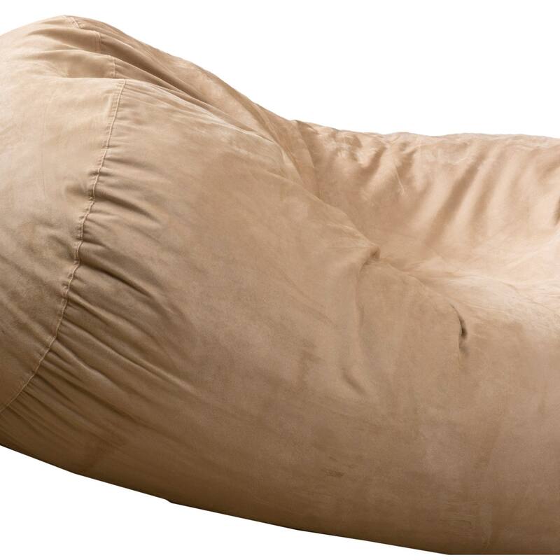 Comfortable Suede Cylindrical Bean Bag for Relaxation and Style