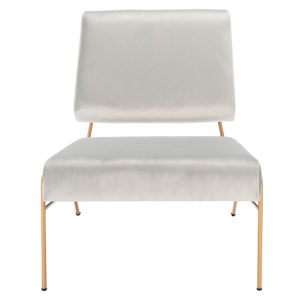 SAFAVIEH Riekie Glam Velvet Accent Chair - 26.6" W x 30" L x 30" H - 27Wx30Dx30H