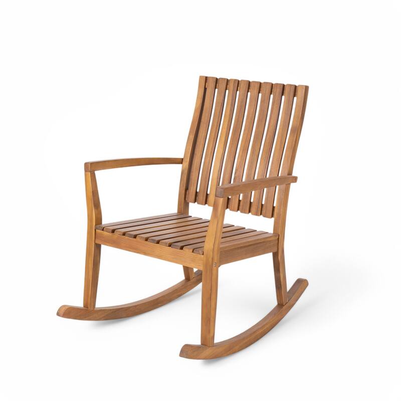 Christopher Knight Home- Sandy Acacia Wood Outdoor Rocking Chair Set of 2