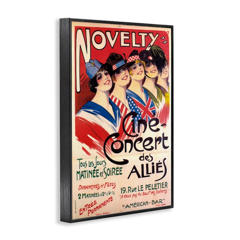 Stupell Vintage Novelty Concert Framed Giclee Art Design By Marcus Jules