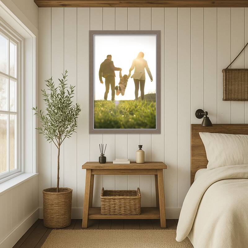 Eva Black Silver Narrow Framed Picture Frame, Photo Frame