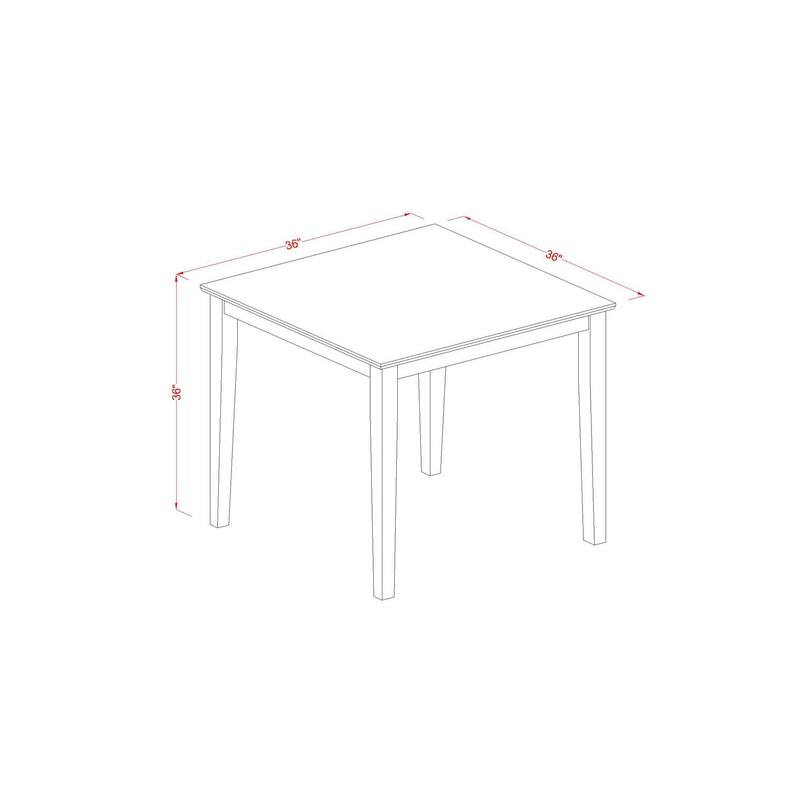 Counter Height Pub Table Set - 36 Inch Square Table, Oak Finish, Expansion Leaf
