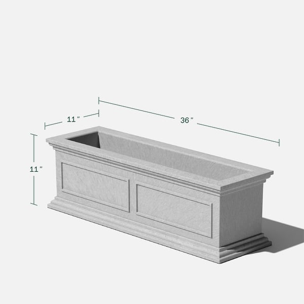 dimension image slide 2 of 3, Veradek Brixton Series 36-inch Planter Box