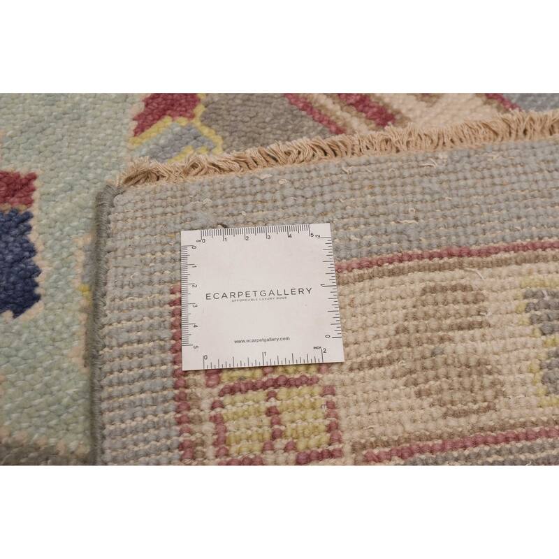 ECARPETGALLERY Hand-knotted Modern Oushak Grey Wool Rug - 8'9 x 11'11