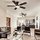 preview thumbnail 10 of 19, Industrial Led Ceiling Fan With Lights And Remote, Modern Black And Gold Flush Mount Ceiling Fan With 5 Blades