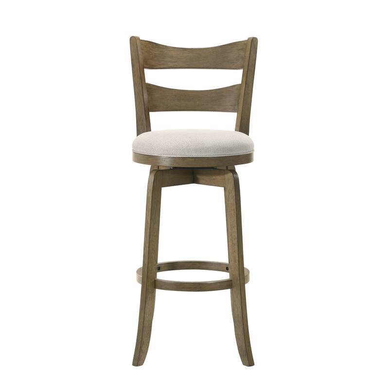 Blair Counter Height or Bar Height Rubberwood Barstool with Fabric Seat