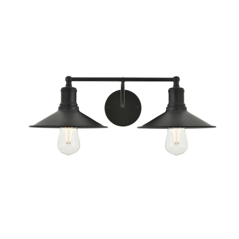 Nora Modern 2-light Wall Sconce with Flat Cone Shades