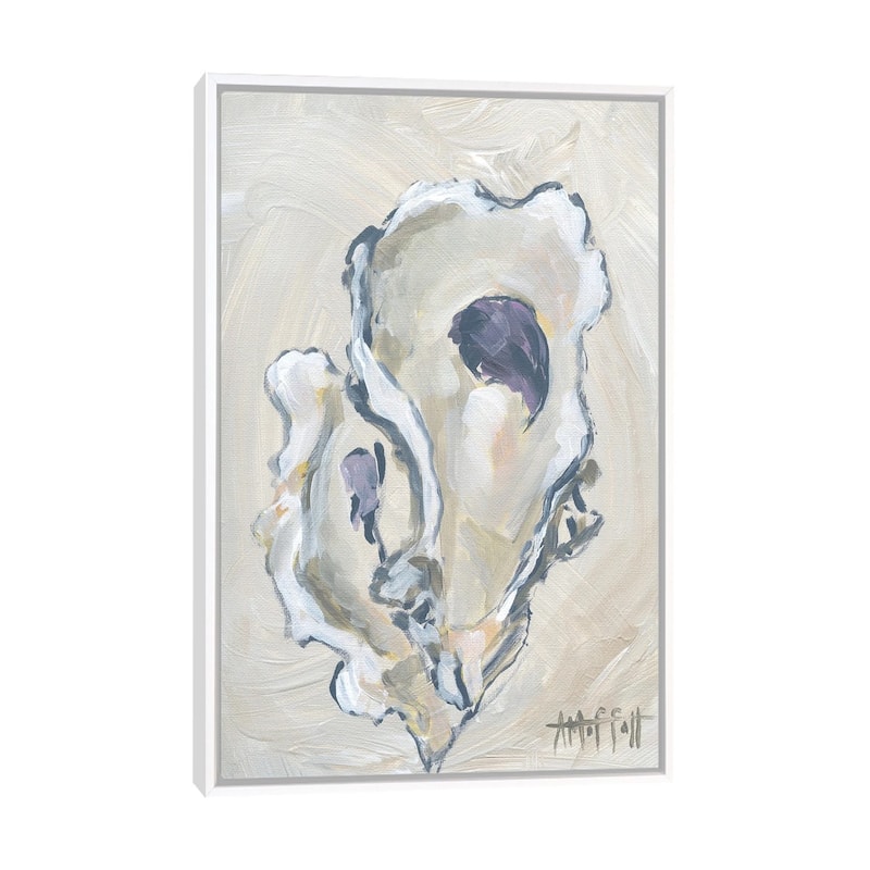 iCanvas "Beige Oyster II" by April Moffatt Framed Canvas Print - White - 40x26
