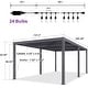 preview thumbnail 42 of 74, PURPLE LEAF Outdoor Louvered Pergola with Adjustable Metal Roof for Patio Pergola